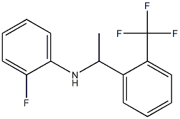 2-fluoro-N-{1-[2-(trifluoromethyl)phenyl]ethyl}aniline Struktur