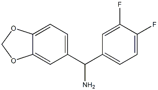 2H-1,3-benzodioxol-5-yl(3,4-difluorophenyl)methanamine Struktur