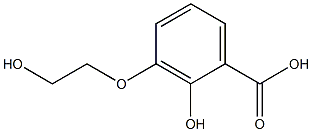 2-hydroxy-3-(2-hydroxyethoxy)benzoic acid Struktur