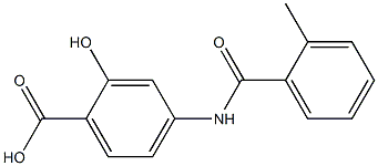 2-hydroxy-4-[(2-methylbenzoyl)amino]benzoic acid Struktur