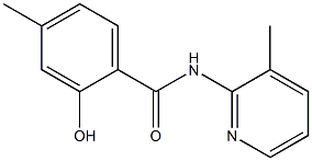 2-hydroxy-4-methyl-N-(3-methylpyridin-2-yl)benzamide Struktur