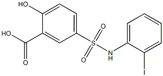 2-hydroxy-5-[(2-iodophenyl)sulfamoyl]benzoic acid Struktur