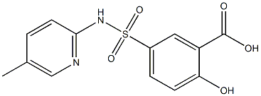 2-hydroxy-5-[(5-methylpyridin-2-yl)sulfamoyl]benzoic acid Struktur