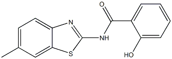 2-hydroxy-N-(6-methyl-1,3-benzothiazol-2-yl)benzamide Struktur