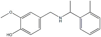 2-methoxy-4-({[1-(2-methylphenyl)ethyl]amino}methyl)phenol Struktur