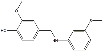 2-methoxy-4-({[3-(methylsulfanyl)phenyl]amino}methyl)phenol Struktur