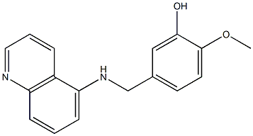 2-methoxy-5-[(quinolin-5-ylamino)methyl]phenol Struktur