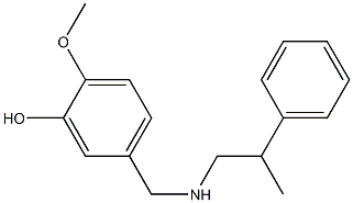 2-methoxy-5-{[(2-phenylpropyl)amino]methyl}phenol Struktur