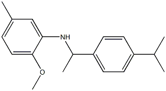 2-methoxy-5-methyl-N-{1-[4-(propan-2-yl)phenyl]ethyl}aniline Struktur