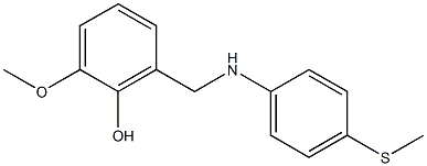 2-methoxy-6-({[4-(methylsulfanyl)phenyl]amino}methyl)phenol Struktur