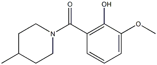 2-methoxy-6-[(4-methylpiperidin-1-yl)carbonyl]phenol Struktur