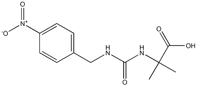 2-methyl-2-({[(4-nitrophenyl)methyl]carbamoyl}amino)propanoic acid Struktur