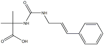 2-methyl-2-[({[(2E)-3-phenylprop-2-enyl]amino}carbonyl)amino]propanoic acid Struktur