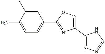 2-methyl-4-[3-(4H-1,2,4-triazol-3-yl)-1,2,4-oxadiazol-5-yl]aniline Struktur