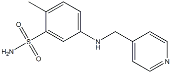 2-methyl-5-[(pyridin-4-ylmethyl)amino]benzene-1-sulfonamide Struktur