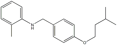 2-methyl-N-{[4-(3-methylbutoxy)phenyl]methyl}aniline Struktur