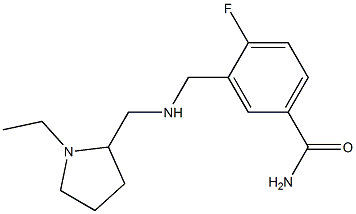 3-({[(1-ethylpyrrolidin-2-yl)methyl]amino}methyl)-4-fluorobenzamide Struktur