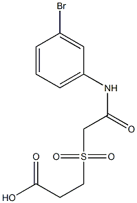 3-({[(3-bromophenyl)carbamoyl]methane}sulfonyl)propanoic acid Struktur