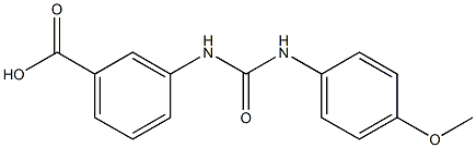 3-({[(4-methoxyphenyl)amino]carbonyl}amino)benzoic acid Struktur