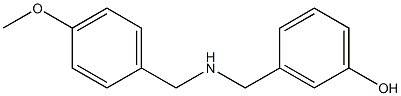 3-({[(4-methoxyphenyl)methyl]amino}methyl)phenol Struktur