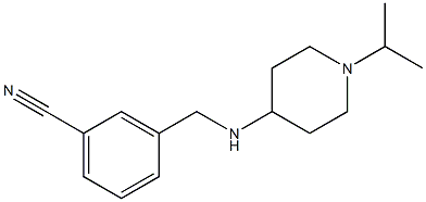 3-({[1-(propan-2-yl)piperidin-4-yl]amino}methyl)benzonitrile Struktur