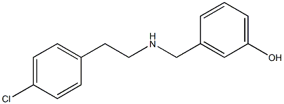 3-({[2-(4-chlorophenyl)ethyl]amino}methyl)phenol Struktur