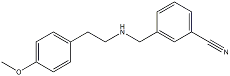 3-({[2-(4-methoxyphenyl)ethyl]amino}methyl)benzonitrile Struktur