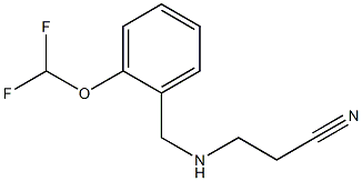 3-({[2-(difluoromethoxy)phenyl]methyl}amino)propanenitrile Struktur