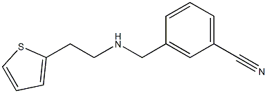 3-({[2-(thiophen-2-yl)ethyl]amino}methyl)benzonitrile Struktur