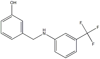 3-({[3-(trifluoromethyl)phenyl]amino}methyl)phenol Struktur