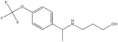 3-({1-[4-(trifluoromethoxy)phenyl]ethyl}amino)propan-1-ol Struktur