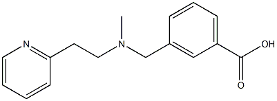 3-({methyl[2-(pyridin-2-yl)ethyl]amino}methyl)benzoic acid Struktur