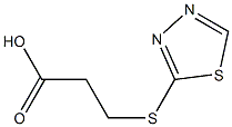 3-(1,3,4-thiadiazol-2-ylthio)propanoic acid Struktur