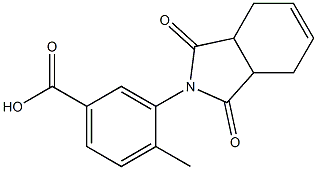 3-(1,3-dioxo-1,3,3a,4,7,7a-hexahydro-2H-isoindol-2-yl)-4-methylbenzoic acid Struktur