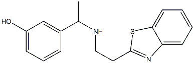 3-(1-{[2-(1,3-benzothiazol-2-yl)ethyl]amino}ethyl)phenol Struktur