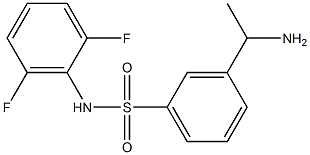 3-(1-aminoethyl)-N-(2,6-difluorophenyl)benzene-1-sulfonamide Struktur