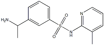 3-(1-aminoethyl)-N-(3-methylpyridin-2-yl)benzene-1-sulfonamide Struktur