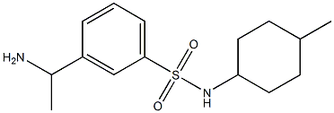 3-(1-aminoethyl)-N-(4-methylcyclohexyl)benzene-1-sulfonamide Struktur