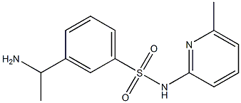 3-(1-aminoethyl)-N-(6-methylpyridin-2-yl)benzene-1-sulfonamide Struktur