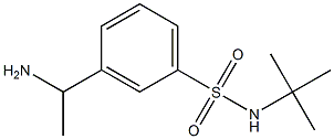 3-(1-aminoethyl)-N-tert-butylbenzene-1-sulfonamide Struktur