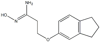 3-(2,3-dihydro-1H-inden-5-yloxy)-N'-hydroxypropanimidamide Struktur