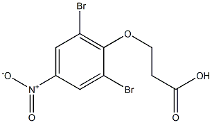 3-(2,6-dibromo-4-nitrophenoxy)propanoic acid Struktur