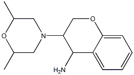 3-(2,6-dimethylmorpholin-4-yl)-3,4-dihydro-2H-1-benzopyran-4-amine Struktur