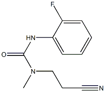 3-(2-cyanoethyl)-1-(2-fluorophenyl)-3-methylurea Struktur