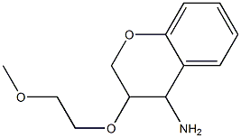 3-(2-methoxyethoxy)-3,4-dihydro-2H-1-benzopyran-4-amine Struktur