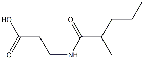 3-(2-methylpentanamido)propanoic acid Struktur