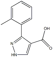 3-(2-methylphenyl)-1H-pyrazole-4-carboxylic acid Struktur