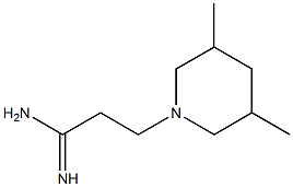 3-(3,5-dimethylpiperidin-1-yl)propanimidamide Struktur