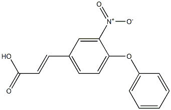 3-(3-nitro-4-phenoxyphenyl)prop-2-enoic acid Struktur