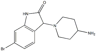 3-(4-aminopiperidin-1-yl)-6-bromo-2,3-dihydro-1H-indol-2-one Struktur